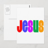 Rainbow Jesus Briefkaart (Voorkant / Achterkant)