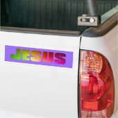 Rainbow Jesus Bumpersticker (Op Truck)