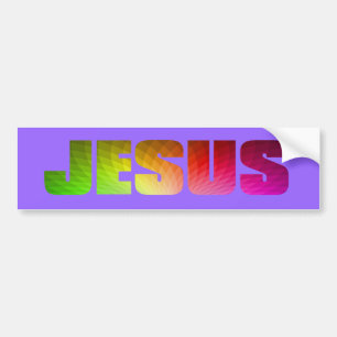Rainbow Jesus Bumpersticker