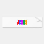 Rainbow Jesus Bumpersticker (Voorkant)