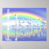 Rainbow Jesus Cross Poster (Voorkant)