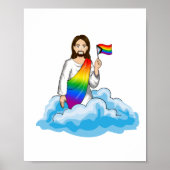 Rainbow Jesus Progress Flag Poster (Voorkant)