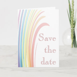 Rainbow Joy Save the Date Card Aankondiging