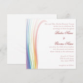 Rainbow Joy Wedding Uitnodiging (Voorkant / Achterkant)