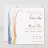 Rainbow Joy Wedding Uitnodiging (Voorkant)