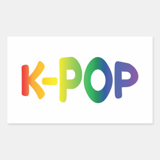 Rainbow K-Pop Ver 2 Sticker (Voorkant)