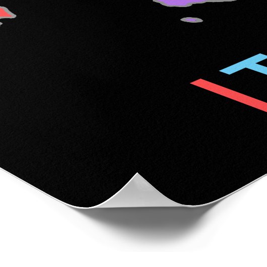 Rainbow-kaart voor de Koel- en kleurrijke pasteien Poster (Hoek)