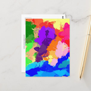Rainbow Kaleidoscope Butterflies Briefkaart