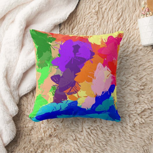 Rainbow Kaleidoscope Butterflies Kussen (Deken)