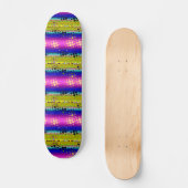 Rainbow Kaleidoscope Dotted Bursts Pattern Persoonlijk Skateboard (Voorkant)