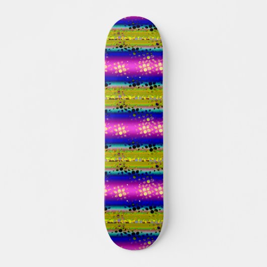 Rainbow Kaleidoscope Dotted Bursts Pattern Persoonlijk Skateboard (Voorkant)