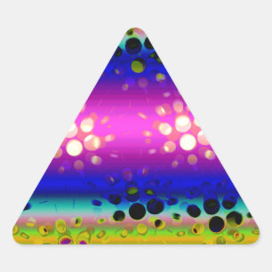 Rainbow Kaleidoscope Dotted Bursts Pattern Sticker