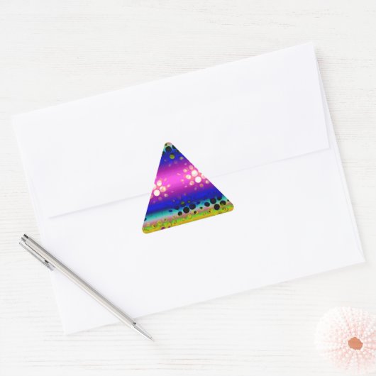 Rainbow Kaleidoscope Dotted Bursts Pattern Sticker (Envelop)