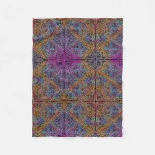 Rainbow Kaleidoscope Mandala Fleece Deken