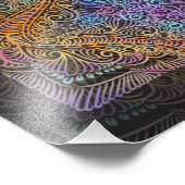 Rainbow Kaleidoscope Mandala Foto Afdruk (Hoek)