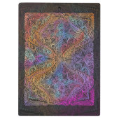 Rainbow Kaleidoscope Mandala Klembord (Achterkant)