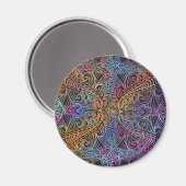 Rainbow Kaleidoscope Mandala Magneet (Voorkant / Achterkant)