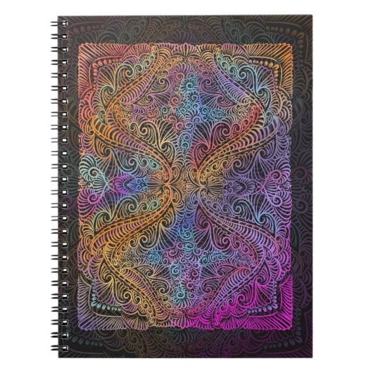 Rainbow Kaleidoscope Mandala Notitieboek (Voorkant)