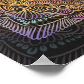 Rainbow Kaleidoscope Mandala Poster (Hoek)