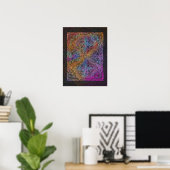 Rainbow Kaleidoscope Mandala Poster (Thuiskantoor)