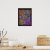 Rainbow Kaleidoscope Mandala Poster (Keuken)