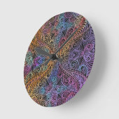 Rainbow Kaleidoscope Mandala Ronde Klok (Hoek)