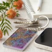 Rainbow Kaleidoscope Mandala Sleutelhanger (Voorkant Rechts)