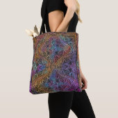 Rainbow Kaleidoscope Mandala Tote Bag (Dichtbij)