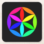 Rainbow Kaleidoscope Paper Coaster Kartonnen Onderzetters (Voorkant)