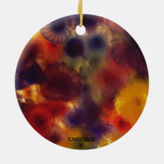 Rainbow Kalidascope Keramisch Ornament (Achterkant)