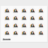 Rainbow Kamala Ronde Sticker (Vel)