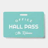 Rainbow kantoor Pass voor schoolklas Badge (Achterkant)