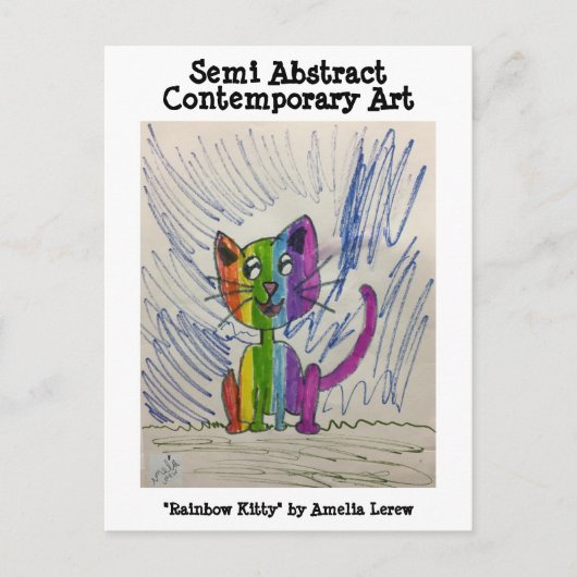 Rainbow-Kat #220101 Briefkaart (Voorkant)