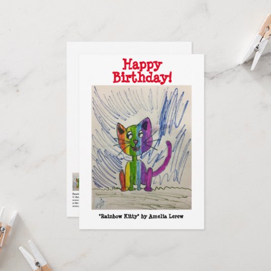 Rainbow-Kat #220101 Kaart (Voorkant / Achterkant in situ)