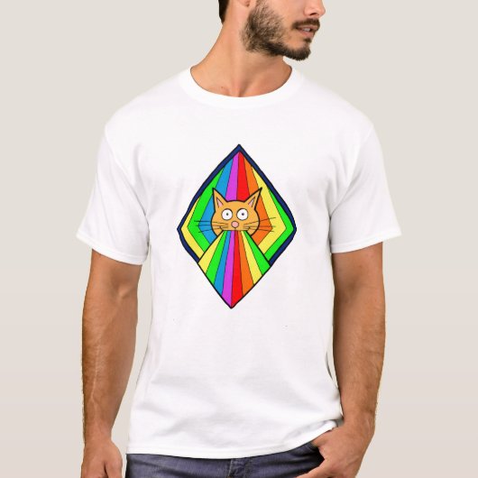 Rainbow Kat Diamond T-shirt (Voorkant)