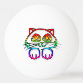 Rainbow Kat pingpongbal (Voorkant)
