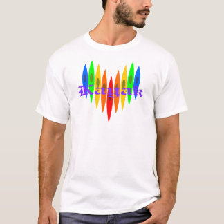 Rainbow Kayak Heart T-shirt