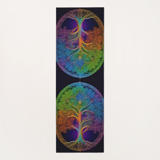 Rainbow Keltische levensboom Yogamat (Achterkant)