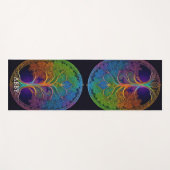 Rainbow Keltische levensboom Yogamat (Voorkant (horizontaal))