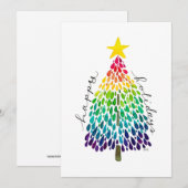 Rainbow kerstboomkaart (Voorkant / Achterkant)