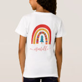Rainbow kerstkleurrijke leuke leuke leuke leuke ge t-shirt (Achterkant)