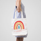 Rainbow kerstkleurrijke leuke leuke leuke leuke ge tote bag