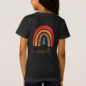 Rainbow kerstkleurrijke leuke leuke leuke persoonl t-shirt (Achterkant)