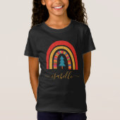 Rainbow kerstkleurrijke leuke leuke leuke persoonl t-shirt (Voorkant)