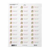 Rainbow Kerstmis Hearts Holiday Adres label (Full Sheet)