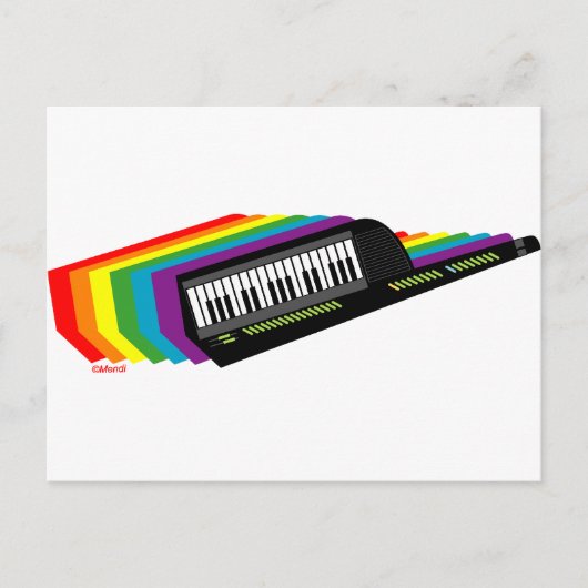 Rainbow Keytar Briefkaart (Voorkant)