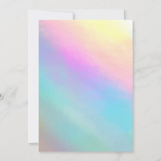 Rainbow Kids Birthday Party Invitation Kaart (Achterkant)