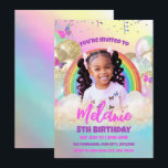 Rainbow Kids Birthday Party Invitation Kaart<br><div class="desc">Rainbow Birthday Party Uitnodiging is perfect voor een levendige en vrolijke viering. Met een speels regenboogontwerp met een mix van gedurfde en pastelkleuren, is deze uitnodiging zeker om een glimlach op het gezicht van uw kind te brengen en de toon te zetten voor een leuk gevuld feest. Met aanpasbare tekst...</div>