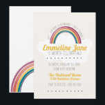 Rainbow Kids Birthday Party Invitation Kaart<br><div class="desc">Pas deze uitnodiging van de Rainbow Birthday Party aan,  met een retro-gevoel. Het is een leuk,  trendy thema om de speciale dag van een speciaal kind te vieren!</div>