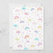 Rainbow Kids Birthday Party Invitation Magical  Kaart (Achterkant)